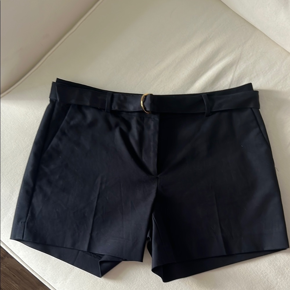 Classic Black Women's Belted Shorts